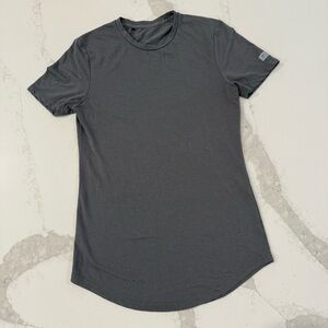 Gymshark Jersey Body Fit T Shirt Womens Small Gray Workout Training Gym Athletic